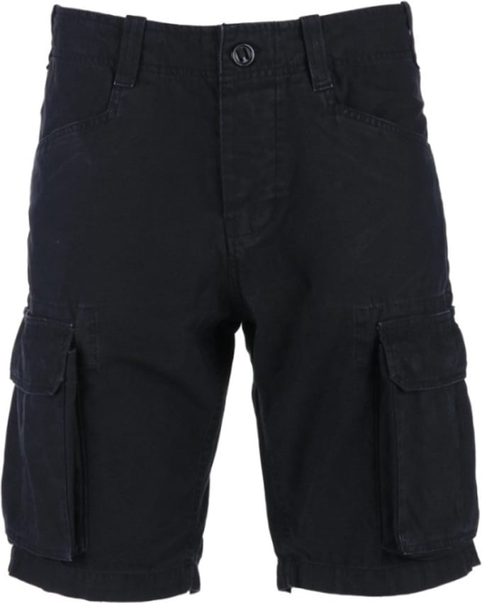 korte broek - cargo - stonewashed - zwart - L