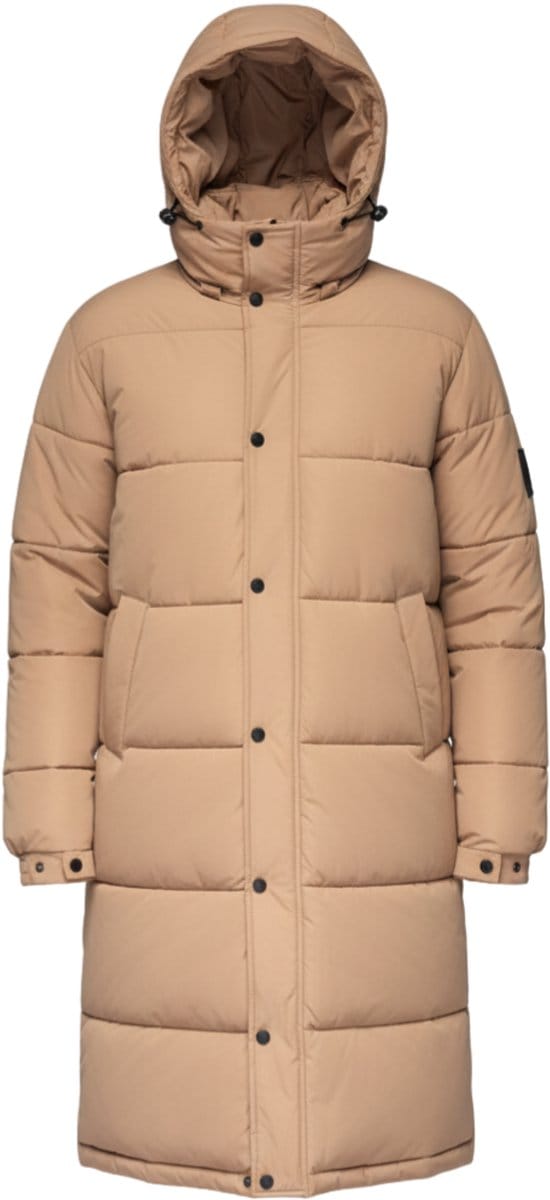 OMBRE Jas - Lange Mouw - Drukknopen - Effen Beige S