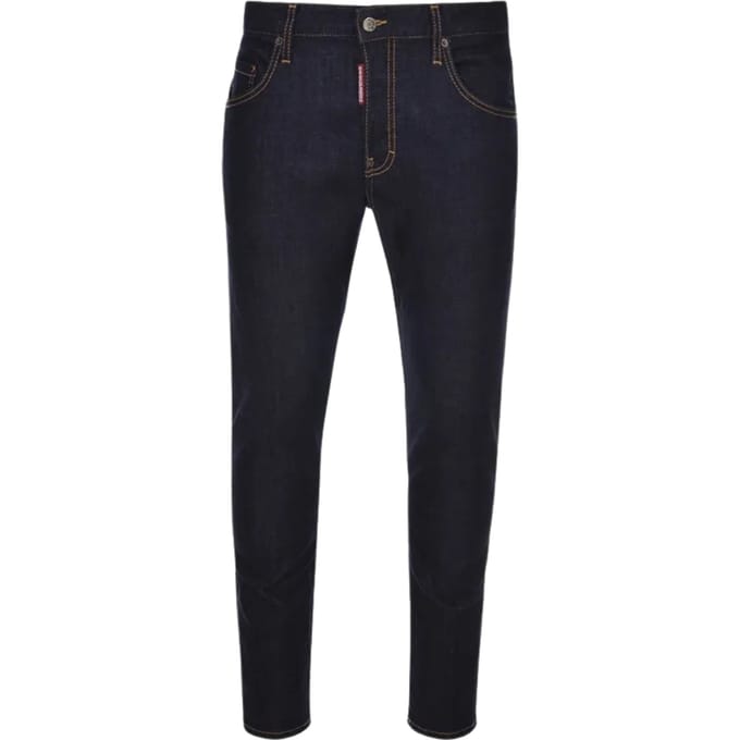 Dsquared2 Skater Jean Italiaans adreslogo marineblauwe wassing jeans