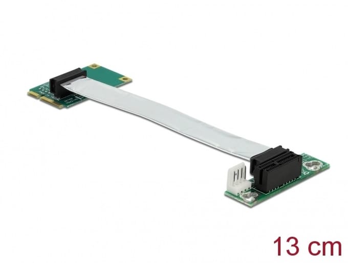 DeLOCK Riser card Mini PCI Express > PCI Express x1 left insertion