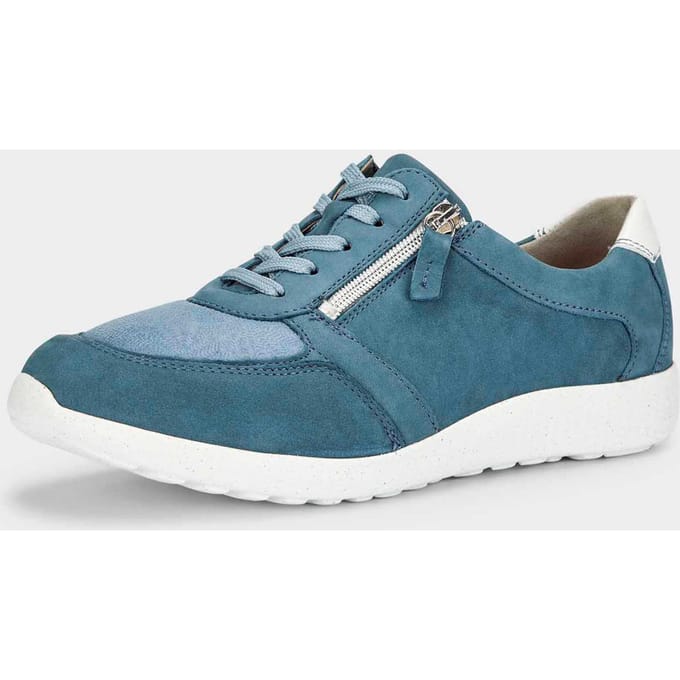 Sneakers met schokabsorberende luchtkussenzool - blauw / wit - Gr. 42 van Goldner Fashion