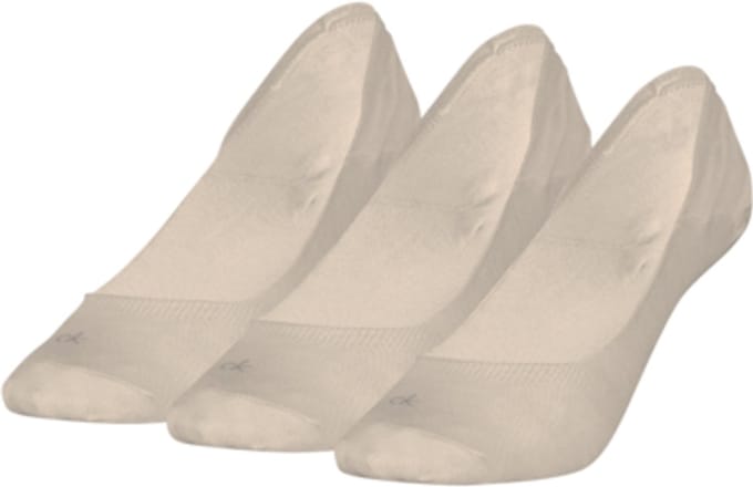 Calvin Klein Dames Footies Low Cut 3-Pack Beige