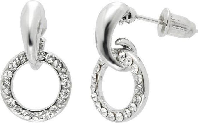 Behave - Oorstekers dames - zilverkleur - cirkelvorm - elegant - 2 cm
