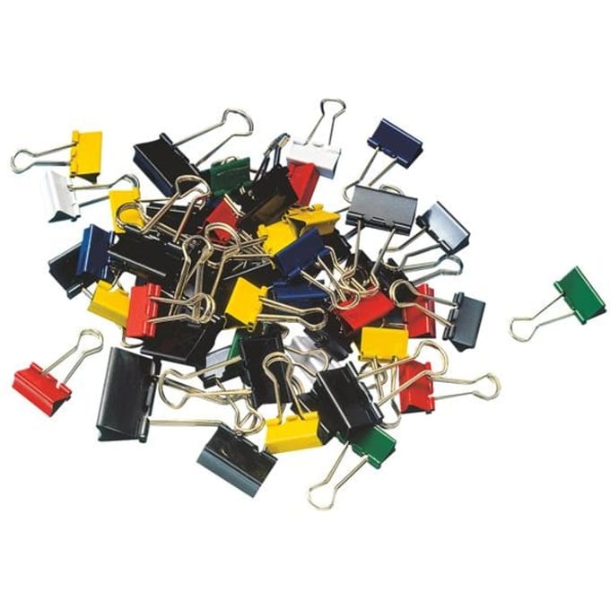 MAUL Foldback klemmen mauly® metaal metaal 50 stuks 0 mm rood