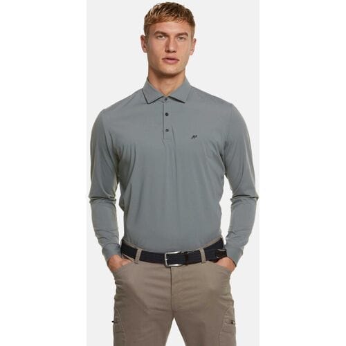 Meyer Polo Bryson Active High Performance Long Sleeve Jersey-Look Grijs / male