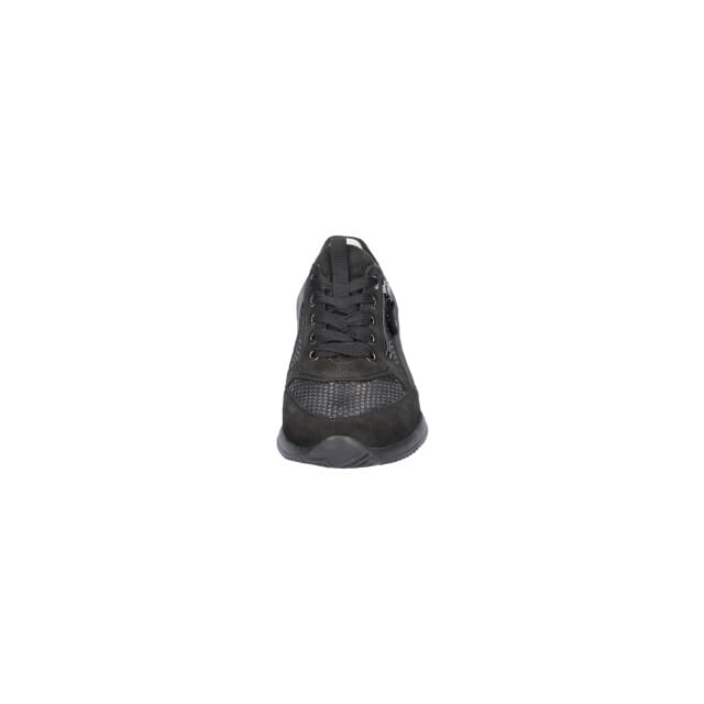 Waldlaufer Leer En Suede Dames Sneakers - Zwart - 39