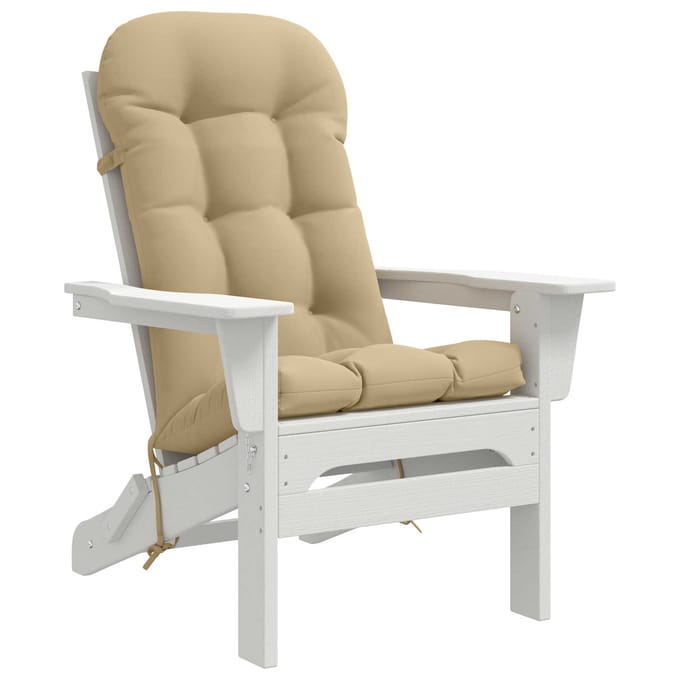 vidaXL Zon Loungerkussen PUTTEN 100% Polyester Beige 48 x 112 x 10 cm