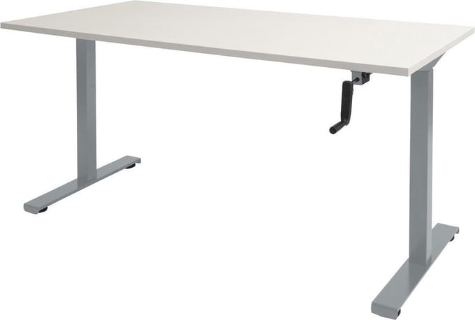 Zit Sta bureau - Slinger 180x90 krijtwit - alu frame