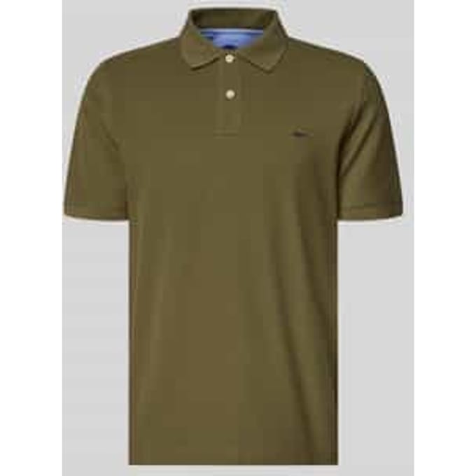 Fynch-Hatton Polo Uni Color Supima Cotton Donker Khaki / male