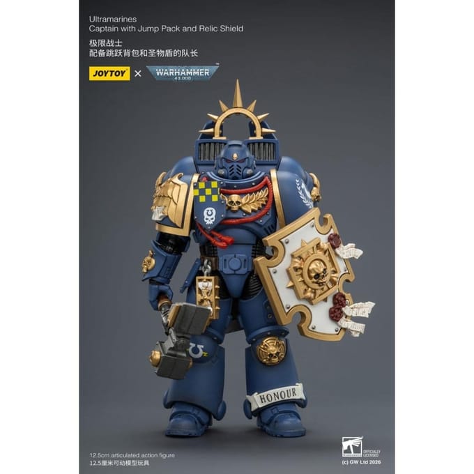 Warhammer Action Figure Ultramarines Captain 13 cm