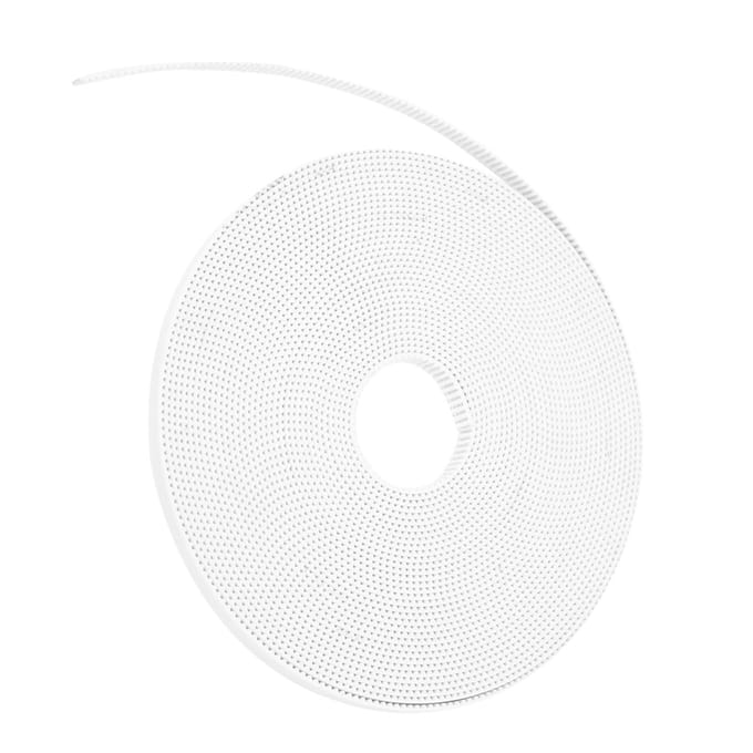 Synchrone Riem Wit Antislip Tandriem met Staalkern 2GT6mm(10 meter ) 10m / 32.8ft white