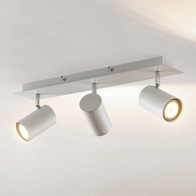 Lindby - buitenspot - 3lichts - Metaal - H: 16.5 cm - GU10 - wit