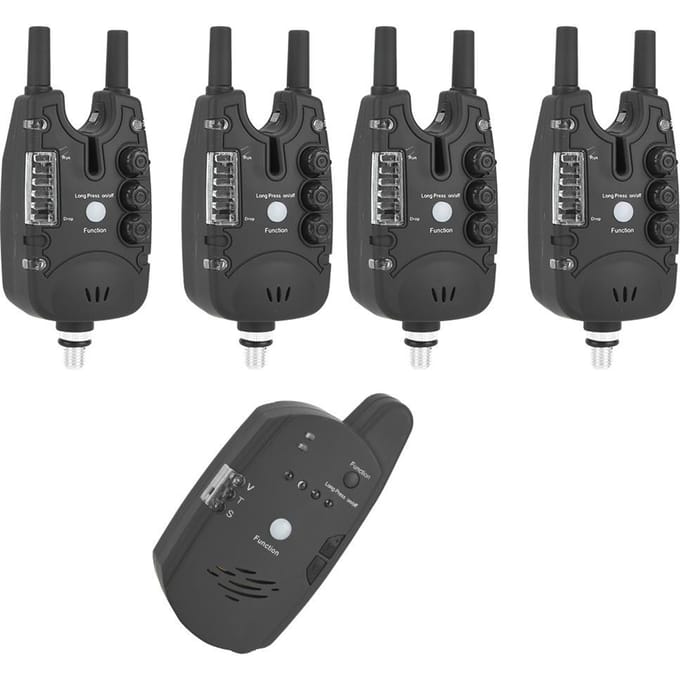 ABS LED Vissen Elektronische Visbeetmelder Finder Geluidsalarm Indicator Accessoire black
