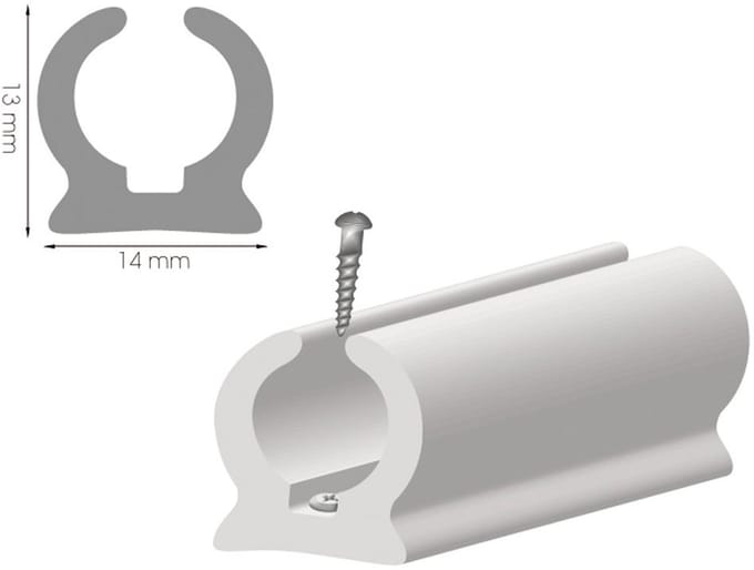 Tessilmare Pvc Goot 4 M Zilver