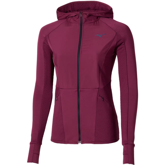 Mizuno Active Warmalite Hybrid Full Zip Hardloopshirt Dames-Paars