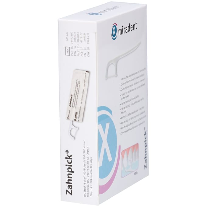 Miradent Tandenstoker met flos 100st – individueel verpakt
