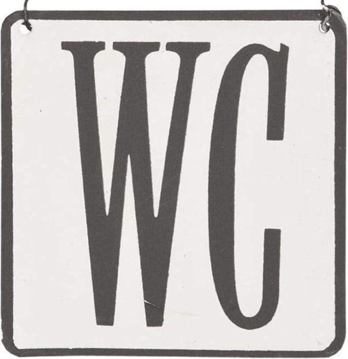 BMPdesign tekstbord: WC