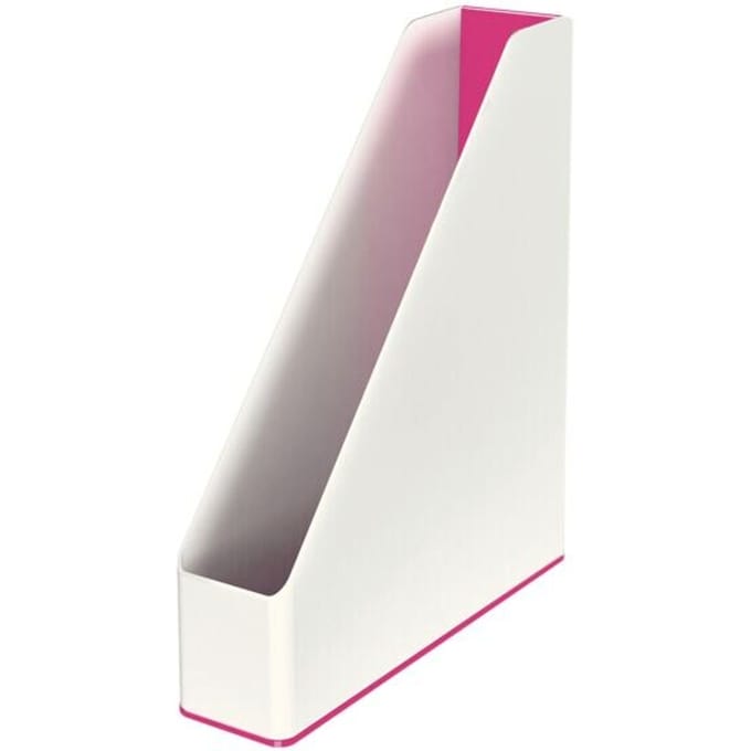 Leitz WOW Tijdschriftencassette - Lectuurbak - Roze/Wit