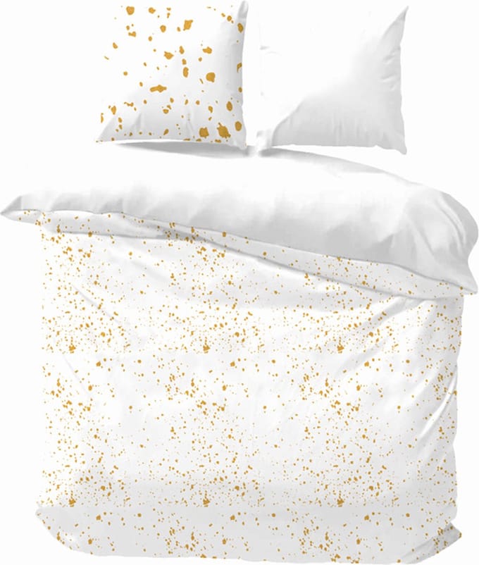 iSleep Dekbedovertrek Diana - Eenpersoons - 140x200/220 cm - Goud