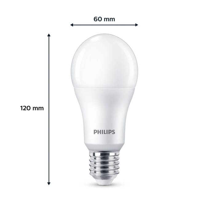 Philips LED spot Standard 13W/827 (100W) Frosted 2-pack E27