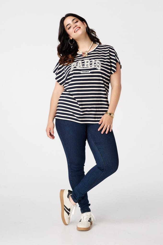 MS Mode Tregging Tregging met denim look