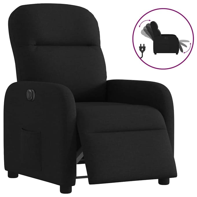 vidaXL - Fauteuil - verstelbaar - elektrisch - stof - zwart