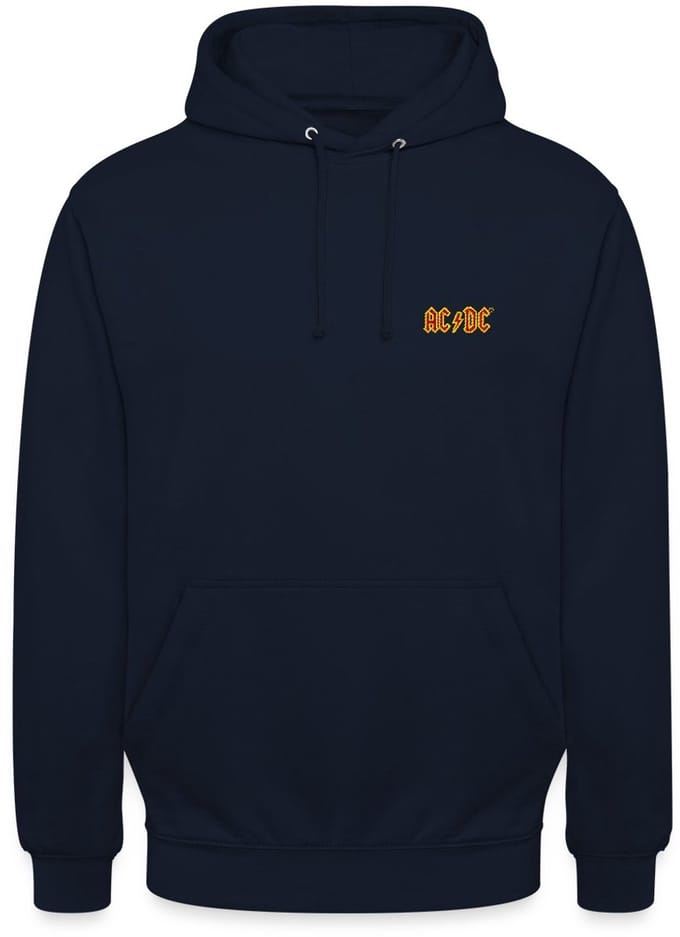 AC/DC Borst Logo In Rood En Geel Hoodie Unisex
