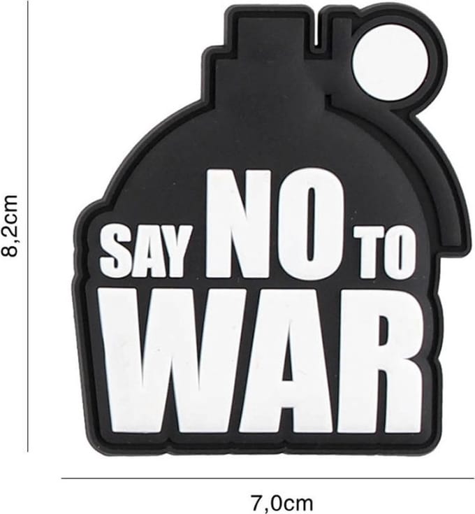 Embleem 3D PVC Say No To War