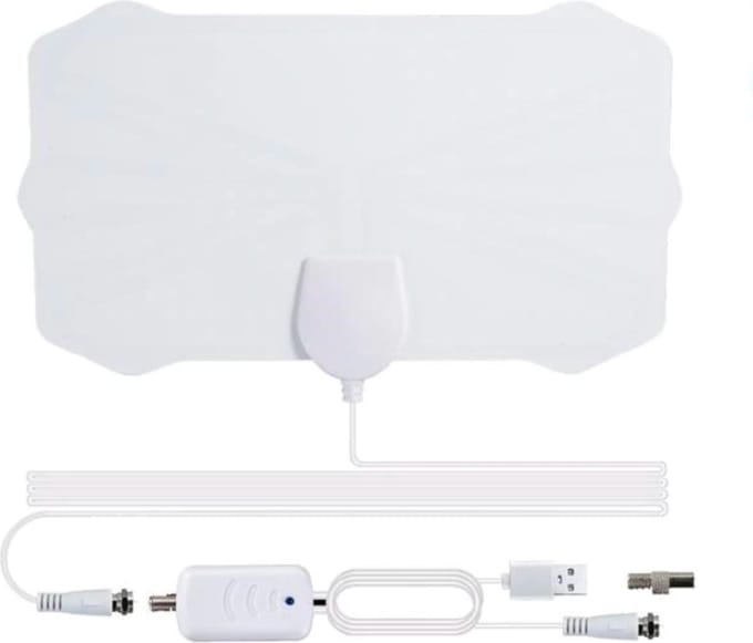 Antenne DVB-T2 isdb-tb met versterker / Wit / HaverCo
