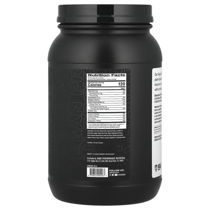 BPN, Protéine Végane, Vanille, 1 lb 13.1 oz (826 g)