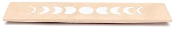 Wierookhouder maanfasen roze zandsteen langwerpig – 25.5 cm x 5 cm