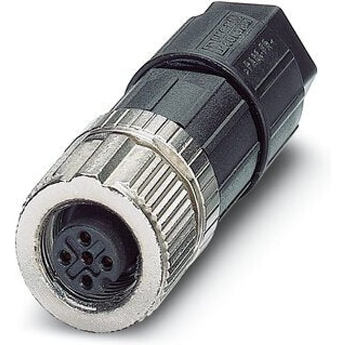 M12 4-Pin Onbeschermde Connector Met Push-Lock Veer - 1424655
