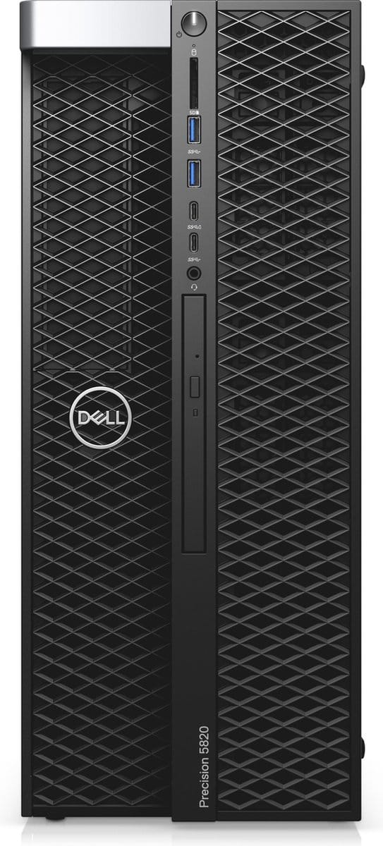Dell Precision 5820 Tower Workstation – Intel Core i9 (X-series), 16GB DDR4 ECC RAM, 512GB SSD, professionele high-end workstation voor CAD, 3D design, engineering en zware workloads