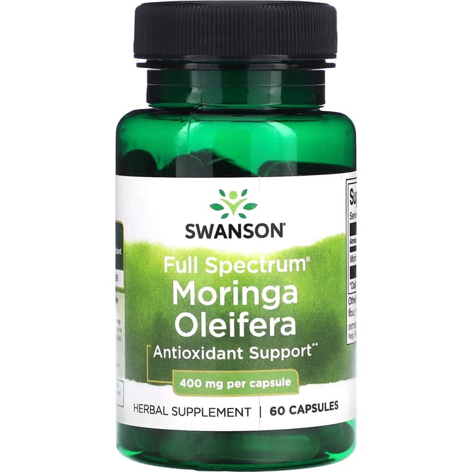 Volledig Spectrum Moringa Oleifera, 400Mg, 60 Capsules