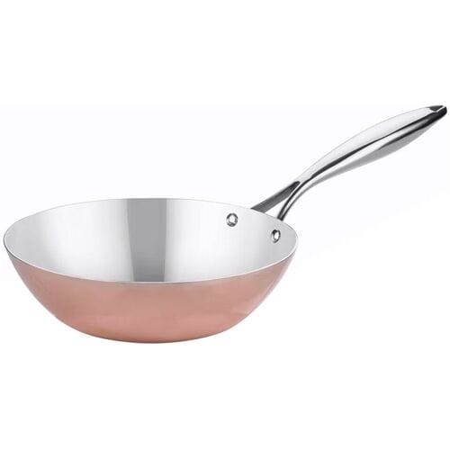 GGM Gastro Wokpan - gegoten aluminium - Ø 280mm - hoogte: 90mm - geschikt voor gas, keramisch en elektrisch fornuis koper