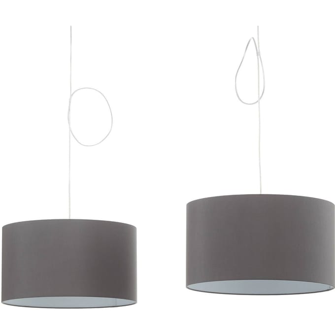 Helestra Certo hanglamp cilinder 2-lamps antraciet