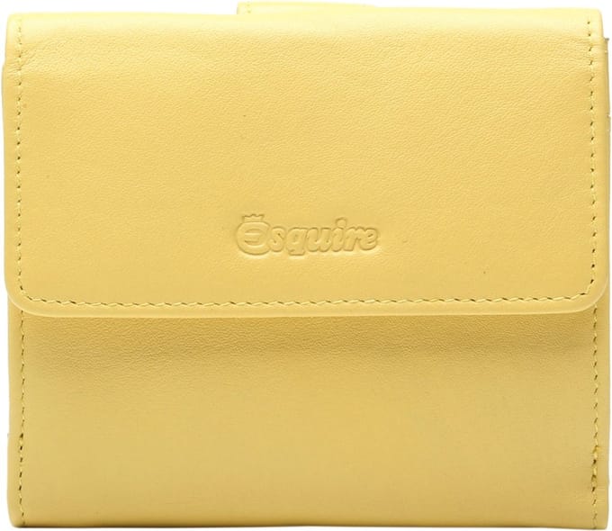 Esquire Leren Portemonnee Viktoria Little Wallet Yellow Geel