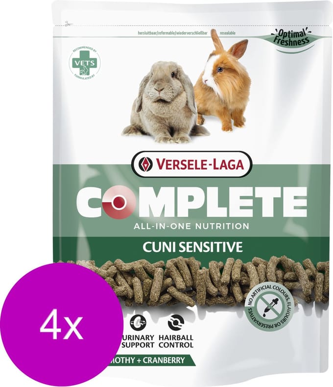 Versele-Laga Complete Cuni Sensitive - Konijnenvoer - 4 x 500 g