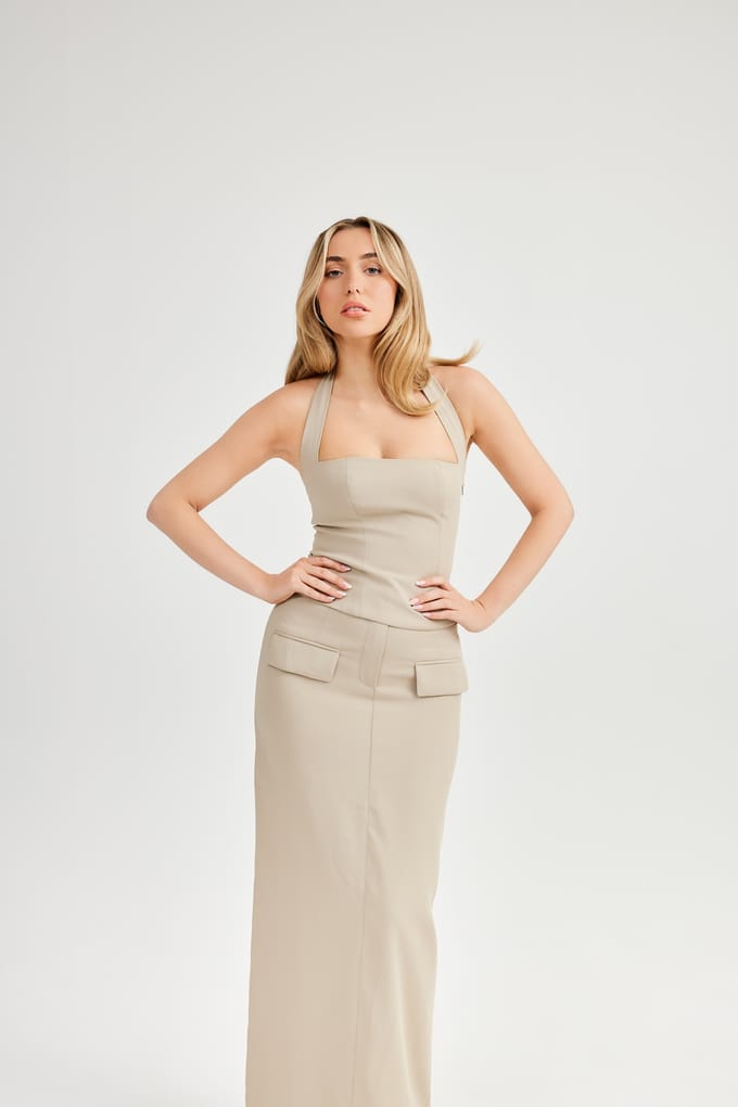 Odd Muse Maxi Skirt Taupe Taglia: L | Maxi gonne Outlet | Donna | Nero
