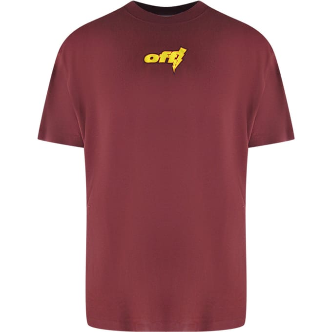 Gebroken wit Thunder stabiel oversized bordeaux T-shirt