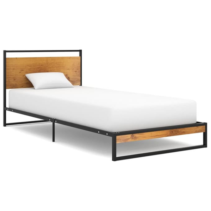 vidaXL - Bedframe - metaal - 100x200 - cm