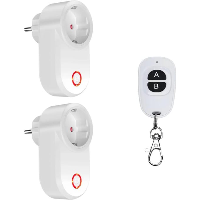 433Mhz Draadloos Slim Stopcontact Afstandsbediening Stopcontact EU FR Waterdicht Afstandsbediening 15A 110V 220V RF Stekker voor Huishoudelijke Apparaten Lamp AAN UIT kantoor groene kleur