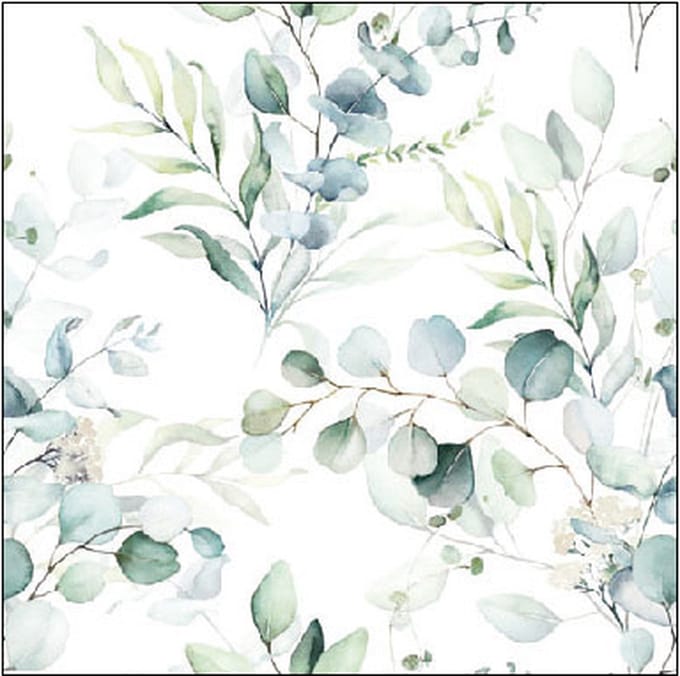 Cocktail servetten Eucalyptus all over - Ambiente - 25x25 cm