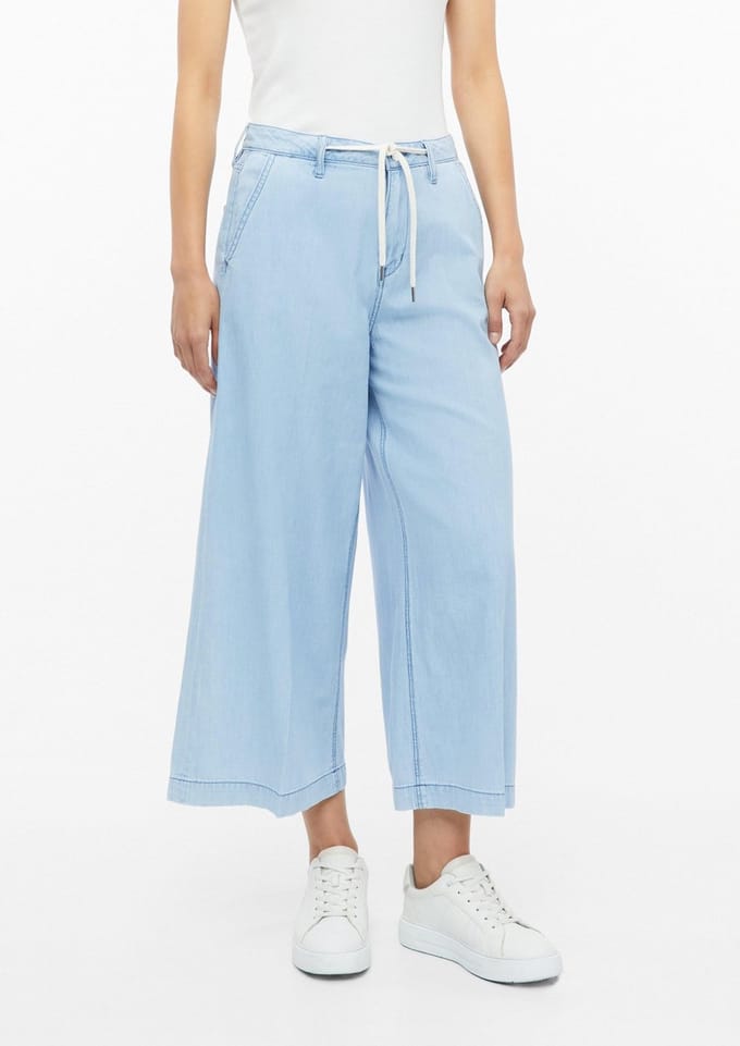 regular fit culotte van puur katoen