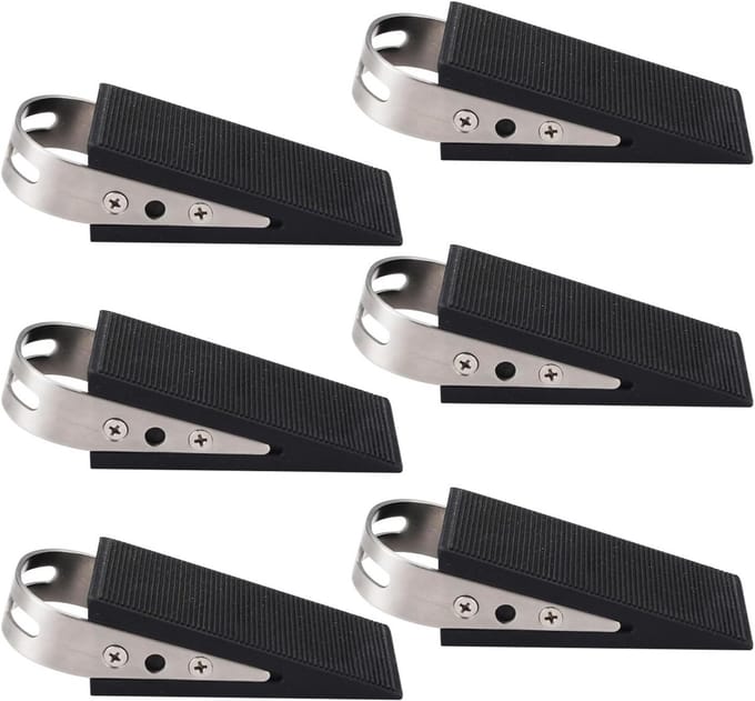 6 Stuks Antislip Deurstops met RVS Handgreep voor Deurbescherming