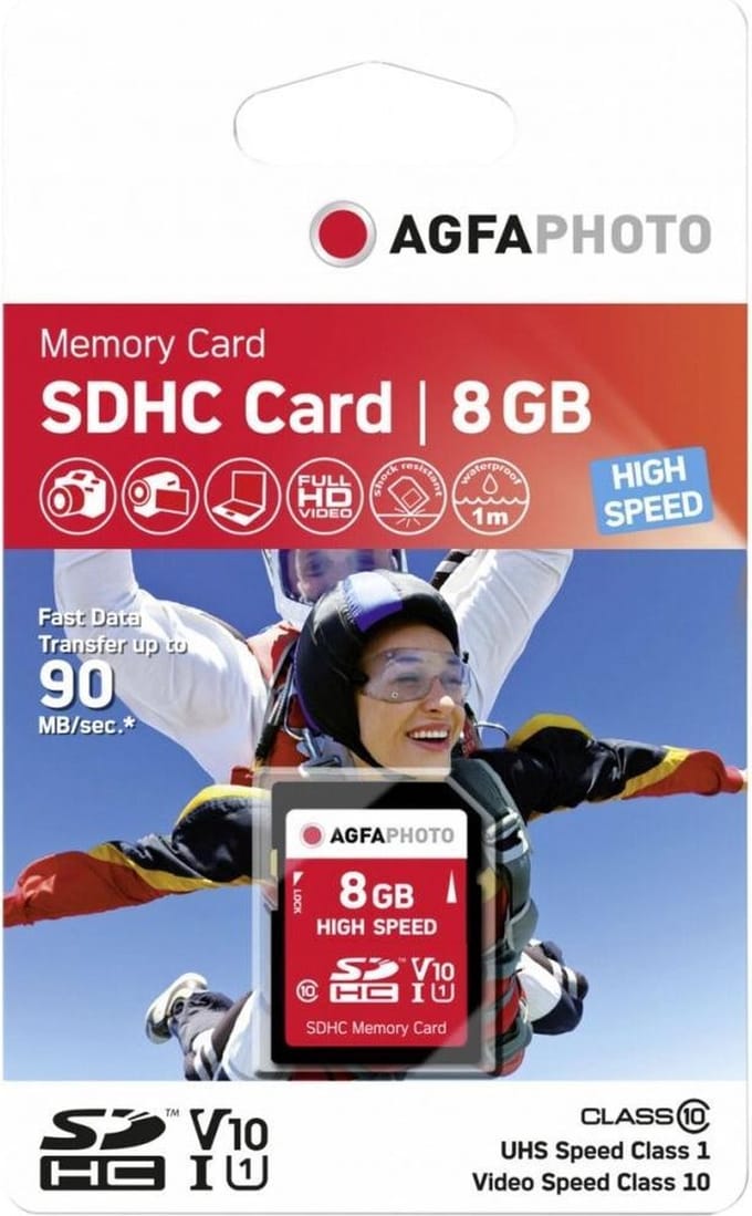 Agfa Photo SDHC kaart 8GB High Speed Class 10 UHS I