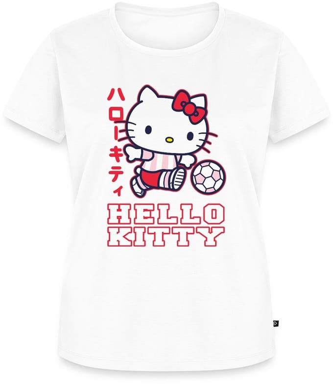 Hello Kitty Speelt Voetbal Premium T Shirt Dames