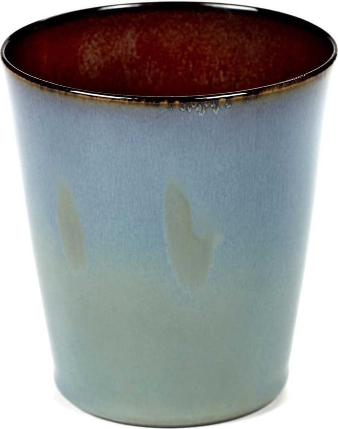 Serax Terres de Rêves Beker - Ø8,5 x H9,5 - Smokey Blue / Rust - 8 stuks
