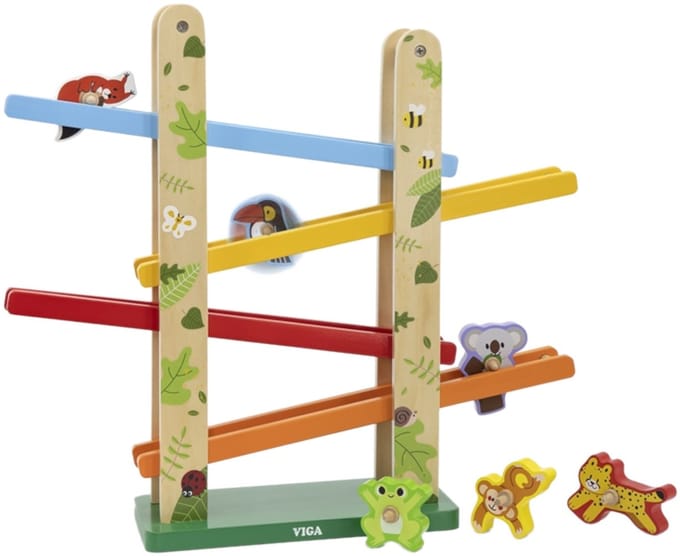Vigatoys - Houten - Jungle Rollerbaan - met 6 Rollers