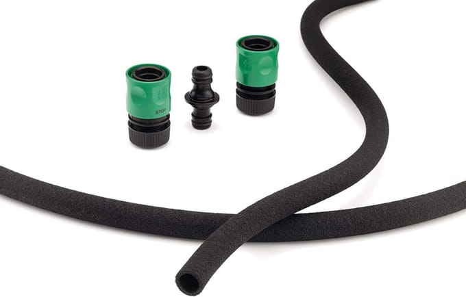 Spuitslang Set - Druppelslang Parelsnoer - Gericht Water Geven - Tot 70% Waterbesparing - 25 Meter - Parelkleur